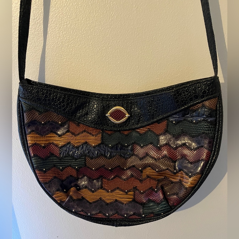 Vintage Via Moda Patchwork Leather Shoulder Bag